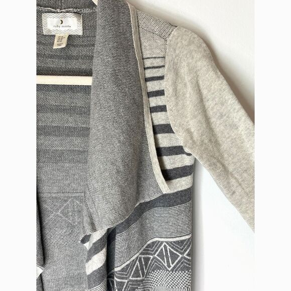 Ruby Moon Open Sweater Cardigan Size XS Neutral Southwestern Boho New NWT L27 - Picture 5 of 16